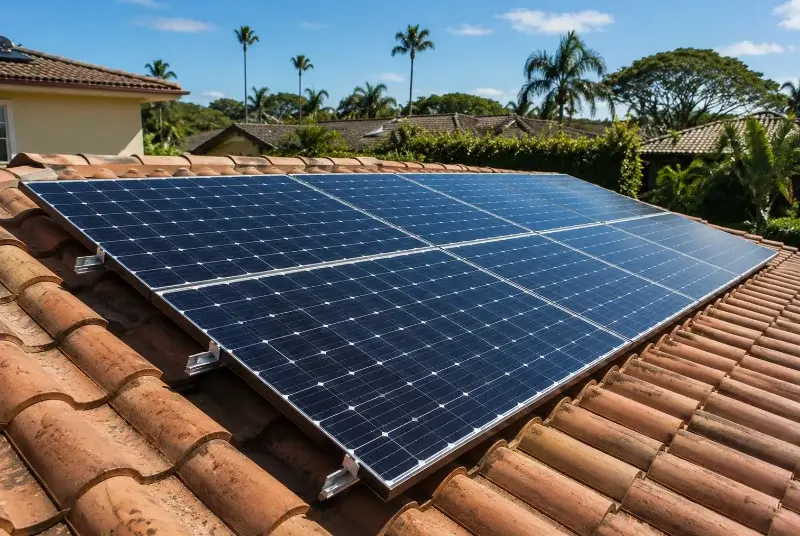 Installation de panneaux solaires à la Roque-d'Anthéron